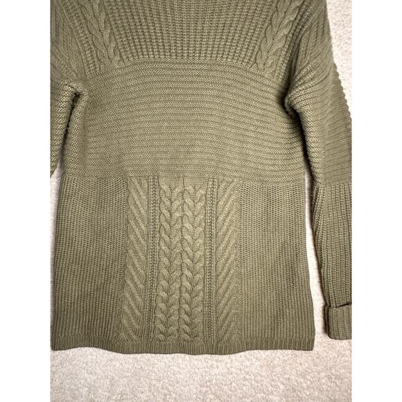 Banana Republic x Todd Duncan Scottish Cashmere Cable Knit Sweater Green Sz XS - Picture 5 of 14